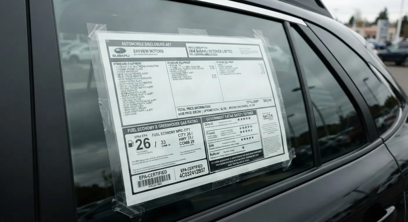 Reading a Window Sticker: What Every Line on the Monroney Label Means